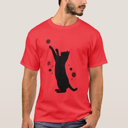 Cat Playing in the Snow at the Holidays! T-Shirt