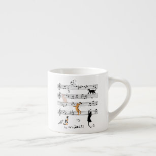 Cute Caricature Cat Espresso Cup, Zazzle
