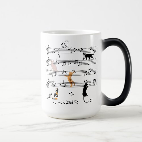 Cat Playing Note Music Naughty Cat Gift Cute Cat Magic Mug