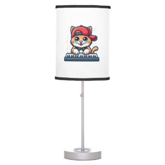 Cat Playing Piano Design for Music and Cat Lovers  Table Lamp