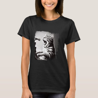Cat Playing Piano Singing Cat Pet Owner Pet Cat Cu T-Shirt
