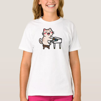 Cat Playing Piano T-Shirt