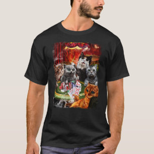 Cat Playing Poker Cards T-Shirt