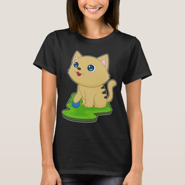 Cat Playing T-Shirt (Front)
