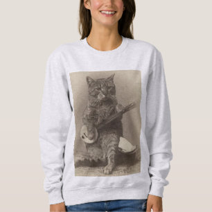 Cat Playing the Banjo funny T-Shirts