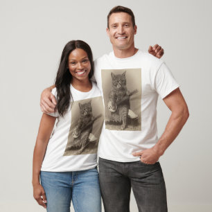 Cat Playing the Banjo T-shirts, Funny T-Shirt