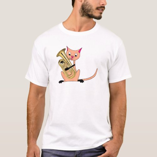 Cat Playing the Euphonium T_Shirt