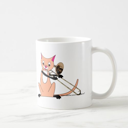 Cat Playing the Trombone Coffee Mug