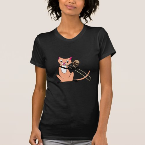 Cat Playing the Trombone T_Shirt