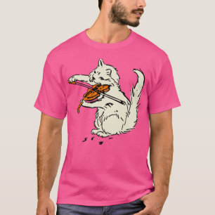 cat playing the violin art T-Shirt