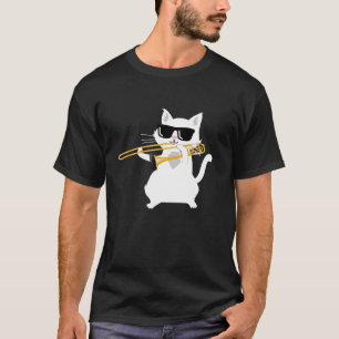 Cat Playing Trombone T-Shirt