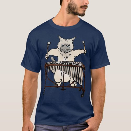 Cat Playing Vibraphone  Jazz Marimba T_Shirt