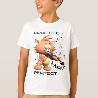 Cat Playing Violin Girls "T-shirt T-Shirt
