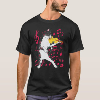 Cat Playing Violin Musical Instruments Violinist C T-Shirt