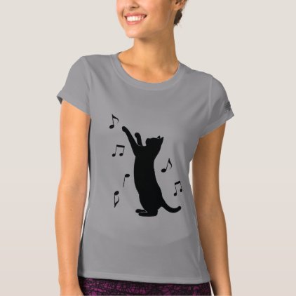 Cat Playing with Music Notes T-shirt