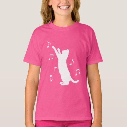 Cat Playing with Music Notes T-Shirt