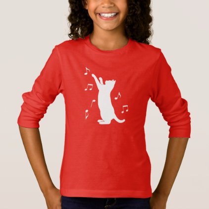 Cat Playing with Music Notes T-Shirt