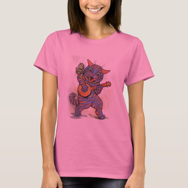 Cat Plays the Banjo T-Shirt (Front)