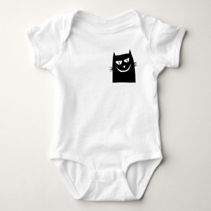 cat pocket baby bodysuit