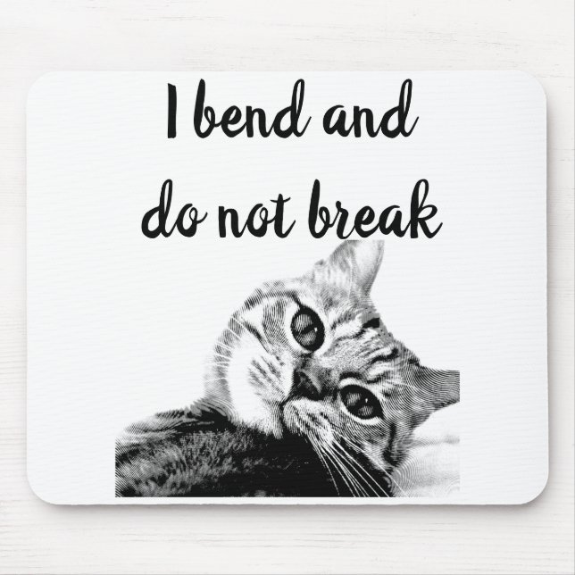 Cat Poets Jean de La Fontaine I bend do not break  Mouse Pad (Front)