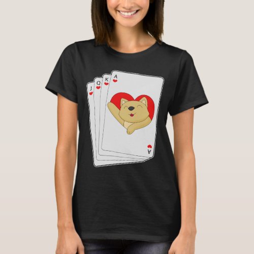 Cat Poker Poker cards T_Shirt