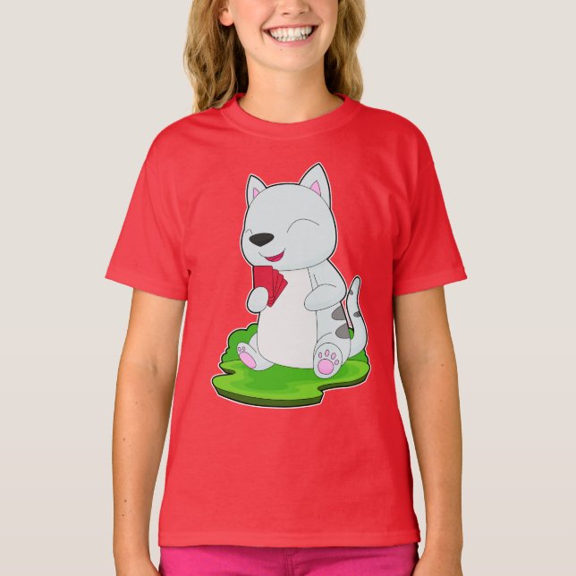 Cat Poker Poker cards T-Shirt (Front)