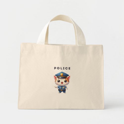 Cat Police Mini Tote Bag