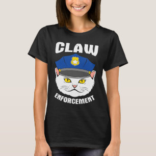 cat police text  pun  dad joke T-Shirt