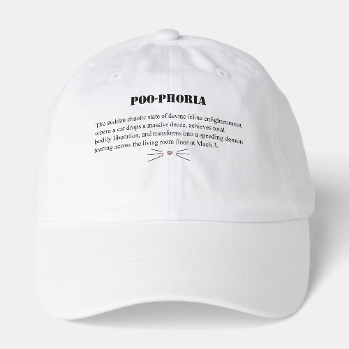 Cat Poo-Phobia with Whiskers Hat