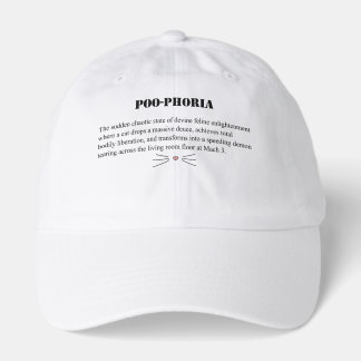Cat Poo-Phobia with Whiskers  Hat