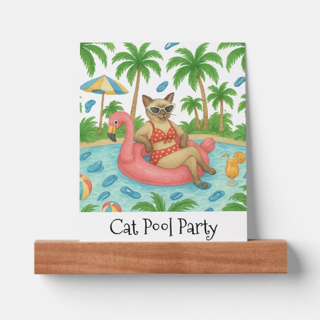 Cat Pool Party  Picture Ledge (Front)