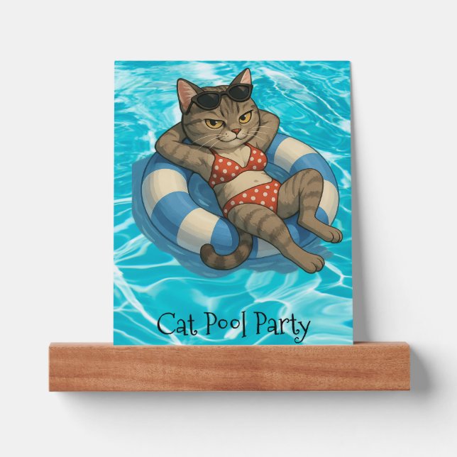 Cat Pool Party  Picture Ledge (Front)