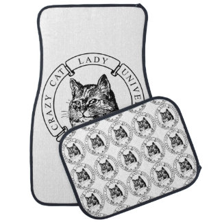Cat Portrait - Black CCLU Seal Car Floor Mat