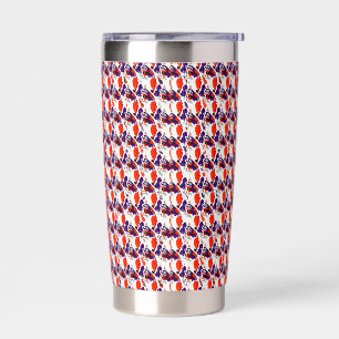 Cat Portrait – Bold Graphic Art Orange and Violet Insulated Tumbler