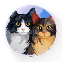 Cat Portrait Dome Paperweight