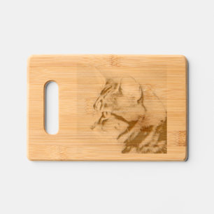 Cat Portrait Engraved Cutting Board