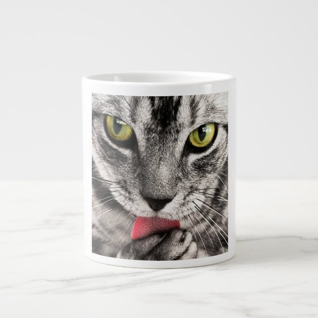 Cat Portrait Large Coffee Mug (Front)