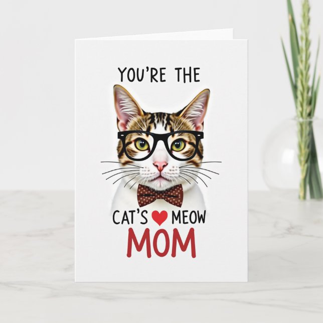Cat Portrait Mothers Day Card (Front)