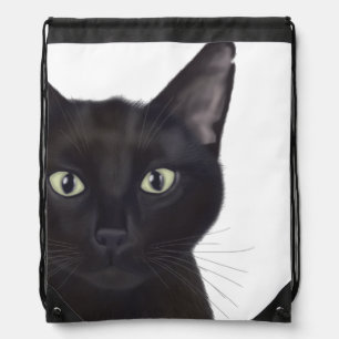 Cat, Portrait of Gus Drawstring Bag