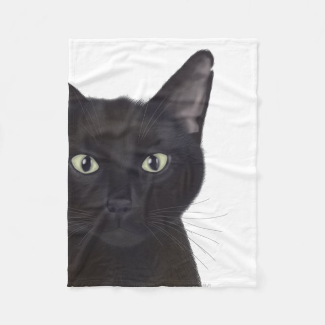 Cat, Portrait of Gus Fleece Blanket (Front)