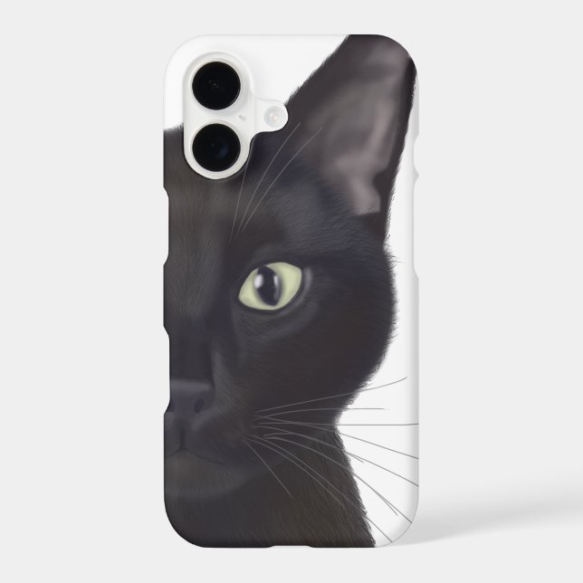 Cat, Portrait of Gus Iphone Case (Back)