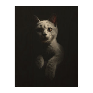 Cat Portrait Wood Wall Art