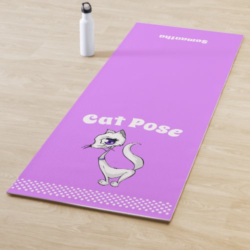 Cat Pose Mauve Yoga Mat