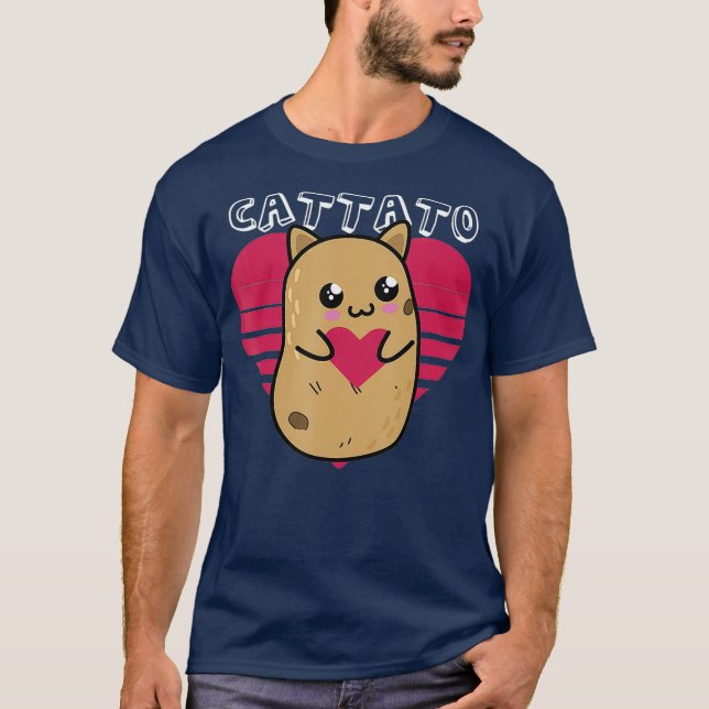 Cat Potato Cattato Hilarious Novelty design T-Shirt (Front)