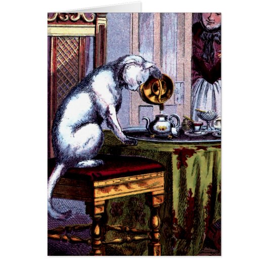 Cat Pouring Tea Cards (Front)