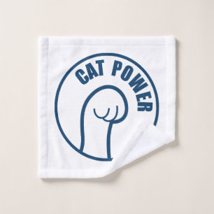 Cat Power Bath Towel Set