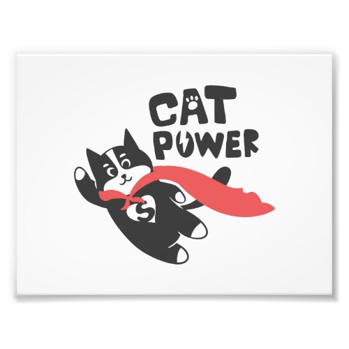 Cat power _ Choose background color Photo Print