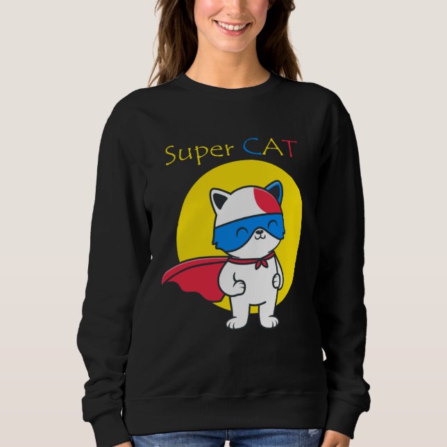 Cat  Present For Women Men & Kids Sweatshirt (Front)