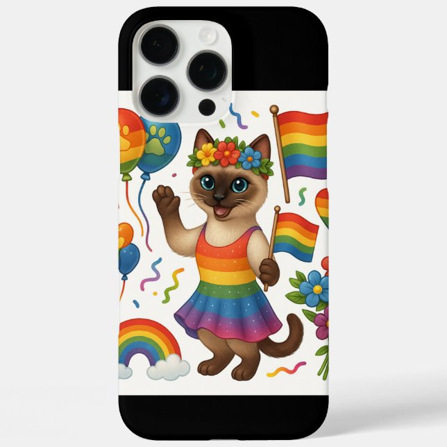 Cat Pride Paws Cat-inspired Pride LGBTQ Case-Mate iPhone Case (Back)