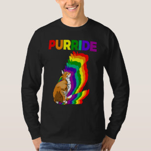 Cat Pride Purride Cat Rainbow Color Cat Kitten 2 T-Shirt